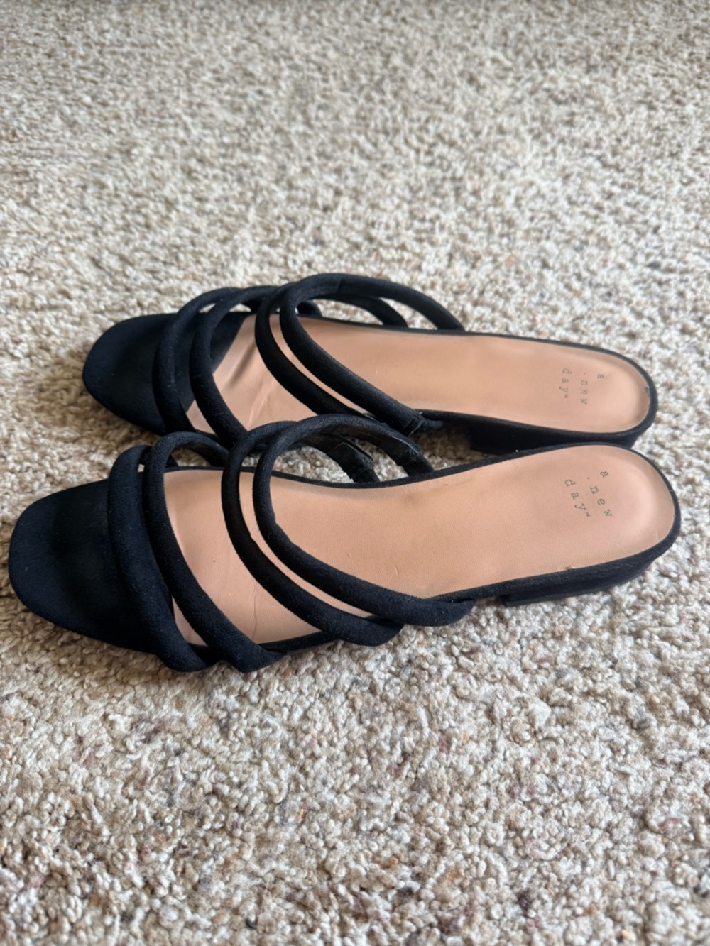 A New Day Black Sophia Strappy Sandals size 9 - Picture 2 of 4